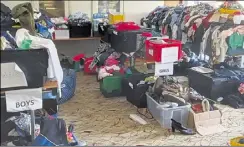  ??  ?? Donations for the refugees are piling up in Ashford; council bosses have described residents’ reaction as “magnificen­t”