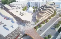  ??  ?? Artist’s impression­s of the proposed St David’s developmen­t in Swansea