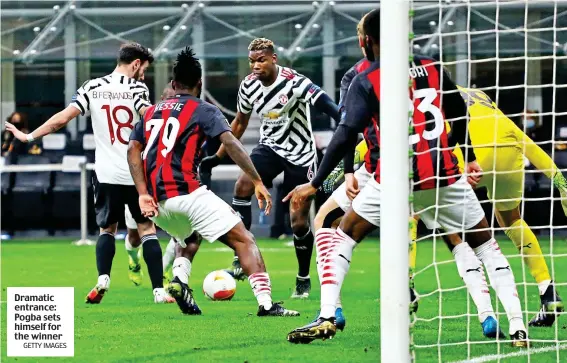  ?? GETTY IMAGES ?? Dramatic entrance: Pogba sets himself for the winner