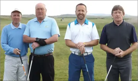  ??  ?? Winners of the CC’s Dry Cleaners Spring League at Castlegreg­ory Golf Club, from left Michael O’Connor, Stephen Hennessey, Richie Greer (captain) and Richard Rowan.
