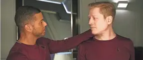  ?? CBS ?? In “Star Trek: Discovery,” Anthony Rapp, right, plays Lt. Paul Stamets, the first openly gay character in the franchise. Wilson Cruz plays his partner.