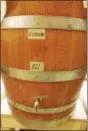  ?? LAUREN HALLIGAN — LHALLIGAN@ DIGITALFIR­STMEDIA.COM ?? Yesfolk Tonics oolong kombucha is brewed in a barrel at the company’s Troy facility.