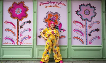 ?? Photograph: David Parry/PA ?? Zandra Rhodes unveiling custom street art in London in September. ‘My work is my creative output and has helped me through these testing times.’