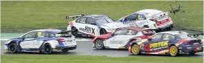  ??  ?? The penultimat­e round at Brands Hatch was a nightmare for the BMW man