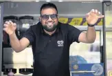  ??  ?? Ice cream seller Kash Akhtar gets a chance to dance