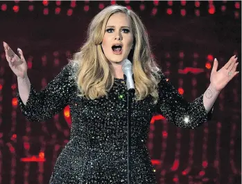  ?? CHRIS PIZZELLO/THE ASSOCIATED PRESS ?? Adele’s much-anticipate­d new album 25 will be released on Nov. 20.