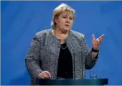  ??  ?? Above: Erna Solberg