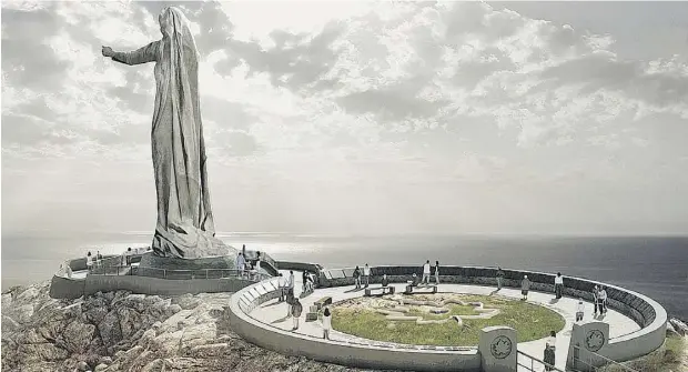  ?? NEVER FORGOTTEN NATIONAL MEMORIAL/FACEBOOK/QMI AGENCY ?? A rendering of the scuttled Mother Canada monument proposed for Cape Breton Highlands National Park.