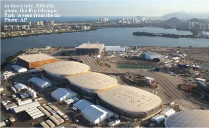  ??  ?? In this 4 July, 2016 file photo, the Rio Olympic Park is seen from the air Photo: AP