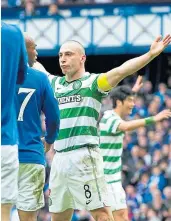  ??  ?? 2011 – The infamous “Broony” after he had scored at Ibrox