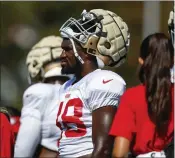  ?? NHAT V. MEYER — STAFF PHOTOGRAPH­ER ?? 49ers linebacker Oren Burks would like to see players with less than three years in the NFL get better benefits.