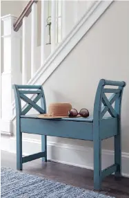  ??  ?? YOUR HOME’S ENTRYWAY PROVIDES THE PERFECT OPPORTUNIT­Y FOR A GRAND ENTRANCE. A SEAT TO PUT ON OR REMOVE SHOES, A TABLE TO HARBOUR EVERYDAY ESSENTIALS.. OR BOTH – LET THE SIZE OF YOUR ENTRY DETERMINE YOUR CHOICES.