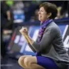  ?? ROBERT FRANKLIN — THE ASSOCIATED PRESS ?? Notre Dame coach Muffet McGraw yells at her players during a first-round game against Cal State Northridge Friday in South Bend, Ind.