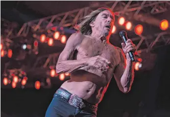  ?? FOTO: DANIEL DRESCHER ?? Agil wie eh und je: Iggy Pop beim Rockavaria Festival 2016 in München.