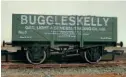  ?? TIM OAKS/BAGNALL LOCOMOTIVE GROUP ?? The two new ‘Buggleskel­ly’ wagons produced to raise funds for Bagnall Austerity 0-6-0ST The Duke.