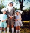  ?? ?? Louise with her twin sisters, Claire and Grace