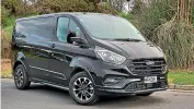  ?? DAMIEN O’CARROLL/STUFF ?? Top van: The Ford Transit Custom Sport is more than just stripes and fancy wheels – you get more power, too.