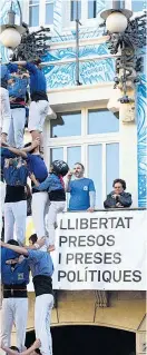  ?? Foto: Imago / Pacific Press Agency / Jorge Sanz ?? In Barcelona wird Freiheit für die politische­n Gefangenen gefordert. Brüssel/Madrid