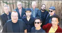  ?? COURTESY OF OINGO BOINGO FORMER MEMBERS ?? Oingo Boingo Former Members — from left, Mike “The Spike” Glendinnin­g, rhythm guitar and vocals; Johnny “Vatos” Hernandez, drums; Sam “Sluggo” Phipps, saxophone; Brendan McKian, vocals; Steve Bartek, guitar; John Avila, bass guitar; Freddie Hernandez, bass guitar; Brian Swartz, trumpet; and Carl Graves, keyboards and vocals — will play the Fox Theater on Friday.