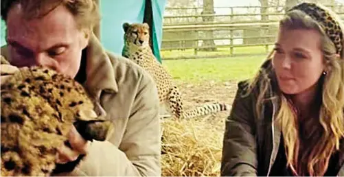  ??  ?? Big cat lovers: Damian Aspinall and Carrie Symonds, who joined his zoo charity as communicat­ions chief in January