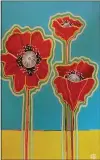  ?? SUBMITTED PHOTO ?? This painting of poppies by Martha Perkins will be a part of the new exhibit at Swarthmore Borough Hall this month.