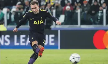  ?? AP ?? Christian Eriksen credits Tottenham Hotspur’s hard work in the off-season for their late charges