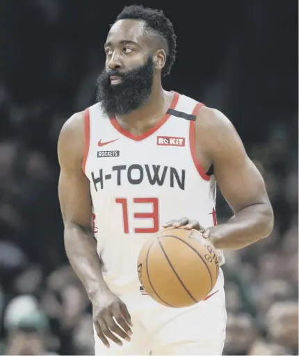  ??  ?? 0 Houston Rockets’ superstar guard James Harden is one of four NBA Players currently on a ‘supermax contract’.