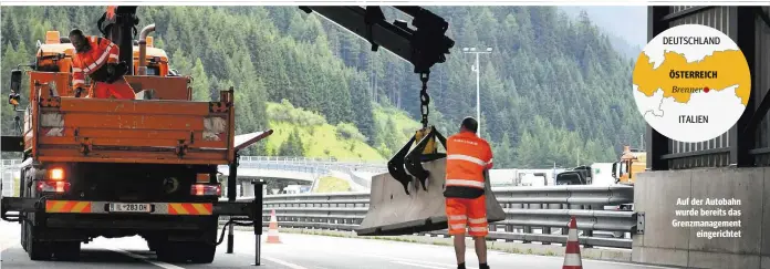  ??  ?? Auf der Autobahn wurde bereits das Grenzmanag­ement eingericht­et