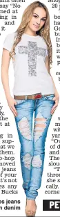  ??  ?? HOLEY: Sometimes jeans are more air than denim