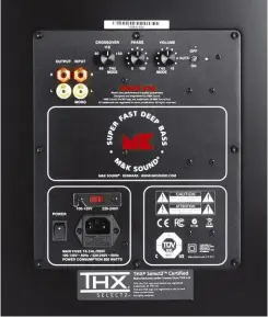  ??  ?? In terms of user-control, I would have preferred it if M&K’s engineers had limited the upper crossover frequency to a 110Hz turnover and provided the THX crossover as a separately switched option, but this would obviously have resulted in increased...