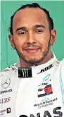  ??  ?? Bit of a prang: For world champ Lewis Hamilton