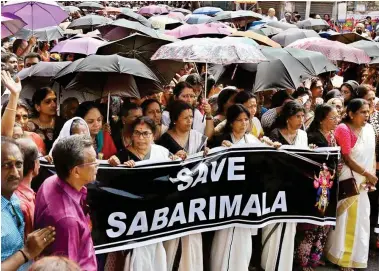  ??  ?? On the pretext of the Sabarimala verdict, there is a political game at play in Kerala