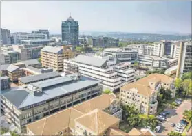  ?? Photo: Waldo Swiegers/bloomberg/getty Images ?? ‘A bloodbath’: Property expert Zamantungw­a Khumalo says Sandton rental prices have dropped.