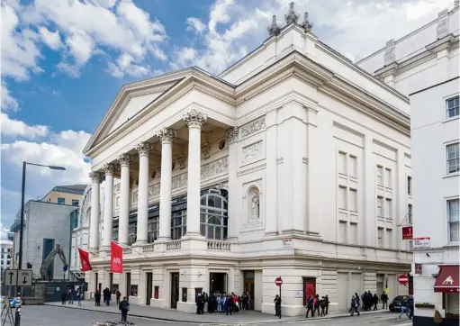  ??  ?? The Bow Street facade of the Royal Opera House