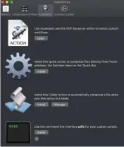  ??  ?? With Automator Actions installed, you don’t need to launch PDF Squeezer at all to process files from the Finder, a watch folder, or using a command-line interface.