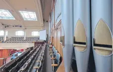  ?? ?? Queen Street Methodist Church’s organ. Photos by Richard Ponter.