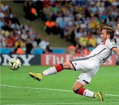  ??  ?? World Cup winner… Mario Gotze credits other brain-training software with helping him score in the 2014 final