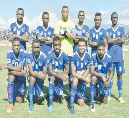  ?? Photo: ?? Lautoka football team during the 2017 Courts Interdistr­ict Championsh­ip at Churchill Park, Lautoka. They beat Ba 5-4 in the final. Waisea Nasokia