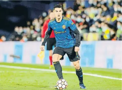  ?? EP ?? Cristiano Ronaldo, el pasado martes en el partido entre el Manchester United y el Villarreal