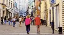  ?? GETTY IMAGES ?? A street scene in Ascoli Piceno, from pre-pandemic 2019, shows a popular area for pedestrian­s and outdoor dining.