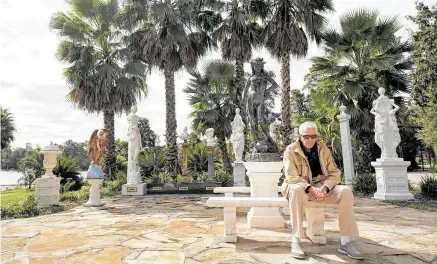  ?? Melissa Phillip / Staff photograph­er ?? George Coulam, 82, known in Todd Mission as “King George,” founded the Texas Renaissanc­e Festival nearly four decades ago.