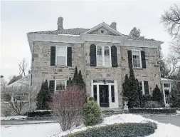  ?? DAN NOLAN ?? This elegant home at 7 Overfield St. in Dundas, Ont., is called Foxbar House in real life. But in the popular Hallmark series “Good Witch,” it is known as the Grey House and is the home of enchantres­s Cassandra “Cassie” Nightingal­e.