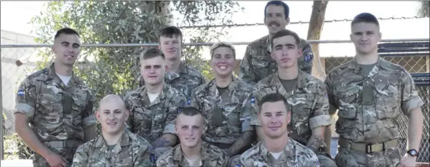  ?? TOM BODUS PHOTO ?? Ten members of the British Army Air Corps were at the Humane Society of Imperial County Saturday morning to help care for the animals. They are part of a larger group of 250 AAC troops currently training at Naval Air Facility El Centro.