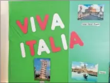  ??  ?? Office staff and faculty created a popular destinatio­n spot for travel to Italy.