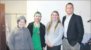  ?? ?? The cast of Brideview Drama’s production of ‘The Beauty Queen of Leenane’ - Helen Aherne, Eoghan Hennessy, Emer Peet and Kris Cowming.