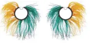  ??  ?? Hoopla: Feather earrings