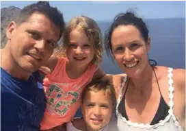  ??  ?? Emily Maher with her husband Federico, daughter Isabella and son Matias