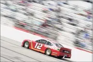  ?? Brynn Anderson / Associated Press ?? Ryan Blaney drives during Sunday’s NASCAR Cup Series race at Atlanta Motor Speedway.