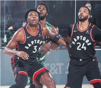  ?? NATHANIEL S. BUTLER GETTY IMAGES ?? The Raptors have some big decisions to make about the futures of OG Anunoby, left, and Norman Powell.