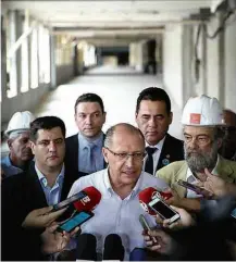  ?? Zanone Fraissat/Folhapress ?? O governador de São Paulo, Geraldo Alckmin, do PSDB